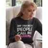 imageTstars Grandma Sweatshirt My Favorite People Call Me Grandma Nana Gift Women SweatshirtBlack