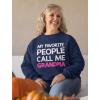 imageTstars Grandma Sweatshirt My Favorite People Call Me Grandma Nana Gift Women SweatshirtNavy