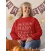 imageTstars Grandma Sweatshirt Ugly Christmas Sweater Style Nana Sweatshirts for WomenRed