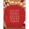 imageTstars Grandma Sweatshirt Ugly Christmas Sweater Style Nana Sweatshirts for WomenRed