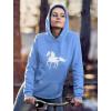 imageTstars Horse Riding Hoodie for Women Teen Girls Gifts for Equestrian Horseback Riding Sweatshirt HoodiesCalifornia Blue