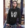 imageTstars Horseshoe Print Love Hoodie for Women Teen Girls Equestrian Horseback Riding Horse Sweatshirt HoodiesBlack