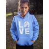 imageTstars Horseshoe Print Love Hoodie for Women Teen Girls Equestrian Horseback Riding Horse Sweatshirt HoodiesCalifornia Blue
