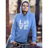 imageTstars Horseshoe Print Love Hoodie for Women Teen Girls Equestrian Horseback Riding Horse Sweatshirt HoodiesCalifornia Blue