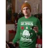 imageTstars Jesus Birthday Funny Holiday Xmas Long Sleeve Sweatshirt for Men Women Ugly Christmas Sweater StyleGreen