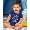 imageTstars Keep Calm My Mom Is A Nurse Gift For Mommy Nurse Cute Baby BodysuitNavy