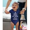 imageTstars Keep Calm My Mom Is A Nurse Gift For Mommy Nurse Cute Baby BodysuitNavy