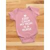 imageTstars Keep Calm My Mom Is A Nurse Gift For Mommy Nurse Cute Baby BodysuitNavy