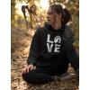 imageTstars Matching Horse Hoodies ampamp Leggings for Women Teen Girls Equestrian Horseshoe Print Love Hoodie ampamp Legging SetBlack Hoodie  Leggings