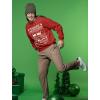imageTstars Meeowee Ugly Christmas Sweatshirt for Men Tacky Sweater Style Cat Xmas Holiday Mens SweatshirtsRed