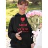 imageTstars Nurse Sweatshirt Hoodies for Women Funny Gifts for Nurses Nursing School HoodieBlack