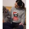 imageTstars Santa Claws Ugly Christmas Sweatshirt for Women Teen Girls Funny Cat Womens Xmas Holiday SweatshirtsGray