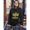 imageTstars Smell Like a Horse Funny Gift for Horse Lover Riding Women HoodieBlack