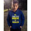 imageTstars Smell Like a Horse Funny Gift for Horse Lover Riding Women HoodieBlue