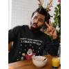 imageTstars When I Think About You I Touch My Elf Funny Ugly Christmas Sweater Style Hilarious Xmas Holiday Sweatshirt for MenBlack