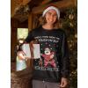 imageTstars When I Think About You I Touch My Elf Funny Ugly Christmas Sweater Style Hilarious Xmas Holiday Sweatshirt for MenBlack