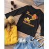 imageTurkey on Tractor Construction Im Digging Thanksgiving Boys Girls Long Sleeve Toddler Kids TShirtBlack