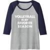 imageVolleyball Is My Favorite Season Gift for Volleyball Lovers Raglan Baseball TeeNavy BlueAthletic Heather