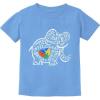 imageAutism Awareness Elephant Toddler Kids TShirtCalifornia Blue