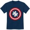 imageAutism Awareness Kids Shirt Puzzle Superhero Captain Autism Kids TShirtNavy