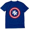 imageAutism Awareness Puzzle Superhero Shield Shirt Captain Autism TShirtBlue