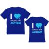 imageAutism Awareness Shirts Men Women Love Autism Mom Dad Puzzle Matching Shirts Set Dad Blue XXLargeMom Blue Small