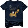 imageDigging Being 3 Construction 3rd Birthday Shirt Boy Toddler Kids TShirtNavy