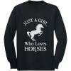 imageHorse Gifts A Girl Who Loves Horses Youth Kids Girls Long Sleeve TshirtBlack