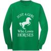 imageHorse Gifts A Girl Who Loves Horses Youth Kids Girls Long Sleeve TshirtGreen