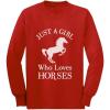 imageHorse Gifts A Girl Who Loves Horses Youth Kids Girls Long Sleeve TshirtRed