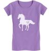 imageHorse Shirt for Girls Horseback Riding Equestrian Horseshoe Print Kids Girls Fitted TShirtLavender