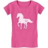 imageHorse Shirt for Girls Horseback Riding Equestrian Horseshoe Print Kids Girls Fitted TShirtWow Pink