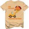 imageIm Digging Thanksgiving Shirts for Boys Girls Construction Tractor with Turkey Toddler Kids TShirtLatte