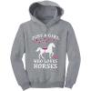 imageJust A Girl Who Loves Horses Hoodie Horse Lover Gifts Girls Kids HoodiesGray