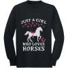 imageJust A Girl Who Loves Horses Horse Lover Gift ToddlerKids Long Sleeve TShirtBlack
