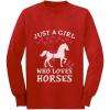 imageJust A Girl Who Loves Horses Horse Lover Gift ToddlerKids Long Sleeve TShirtRed