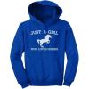 imageJust a Girl Who Loves Horses Hoodie Horse Gifts Equestrian Horseback Riding Kids Girls HoodieBlue