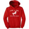 imageJust a Girl Who Loves Horses Hoodie Horse Gifts Equestrian Horseback Riding Kids Girls HoodieRed