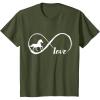 imageKids Gift For Horse Lover Infinite Love for kids TShirtOlive Green