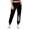 imageLove Horses Leggings for Women Teen Girls Gift for Horse Lover Novelty Fleece JoggersBlack