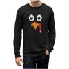 imageMens Silly Turkey Face Gobble Shirt Funny Holiday Thanksgiving Long Sleeve TShirt for MenBlack