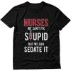 imageNurse Tshirts for Women Funny Gifts for Nurses Nursing Students ICU RN ShirtBlack