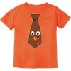 imageSilly Face Turkey Tie Shirt Girls Boys Funny Thanksgiving Day Toddler Kids TShirtOrange