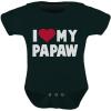 imageTeeStars  I Love My Papaw Fathers Day Gift for Grandpa Baby BodysuitBlack