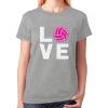 imageTeeStars  Love Volleyball  Best Gift Idea for Volleyball Lovers Women TShirtGray