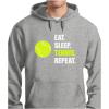 imageTennis Gifts Women Teen Girls Player Sport Eat Sleep Repeat Sweatshirt HoodieGray
