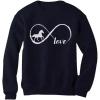 imageTstars  Gift For Horse Lover Infinite Love Women SweatshirtNavy