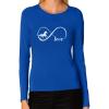 imageTstars  Gift for Horse Lover Infinite Love Women Long Sleeve TShirtBlue