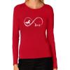 imageTstars  Gift for Horse Lover Infinite Love Women Long Sleeve TShirtRed