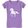 imageTstars  Gift for Horse Lover Love Horses ToddlerKids Girls Fitted TShirt 4T Lavender